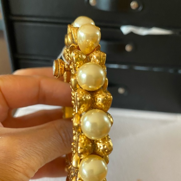 Gold & cultured pearl bracelet - Picture 8 of 14